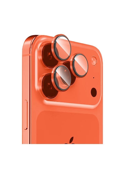 Apple Uyumlu iPhone 17 Pro Max Zore Mikro Kamera Lens Koruyucu Turuncu