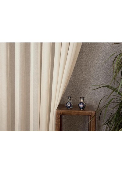 Etamin Tül Bej 1-3 Sık Pile 150 X 260 Bej Rengi Çok Renkli