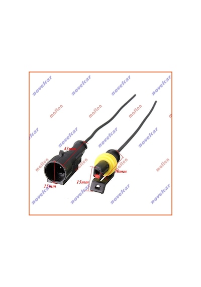 Maflen Su Geçirmez Hazır Bağlantı Soket 1pin Dişi erkek Set-s2953