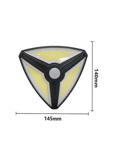 Hubrendy Sh Powermaster Mx-1219b 150 Cob Ledli Sensörlü 3 Modlu Solar Duvar Lambası