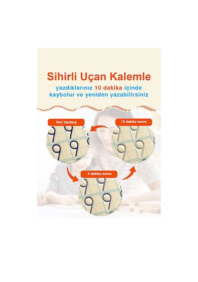 Sayıları Yazmayı Kolayca Öğreten Kitap Sihirli Uçan Kalemli Oluklu (Kabartmalı) Sayılar Kitabı Dikkat Atölyesi Yayınları