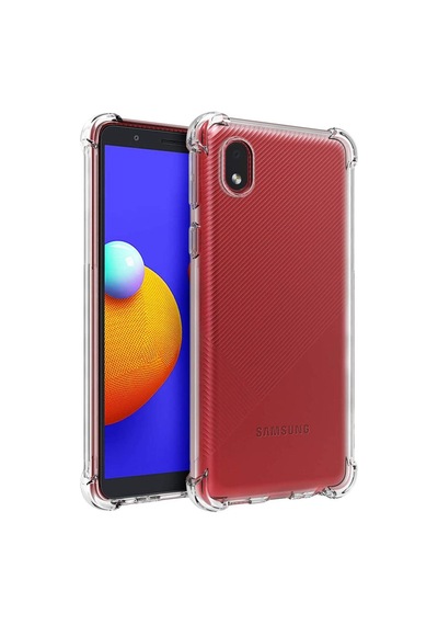 Samsung Uyumlu Galaxy M01 Core Kapak Silikon Köşe Korumalı Antishock Airbag Şeffaf Kılıf