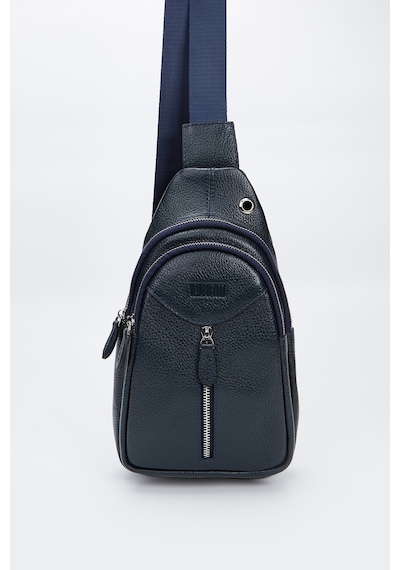 Valmenti Unisex Lacivert Hakiki Deri Günlük Çanta 898 1464-val Canta Lacivert