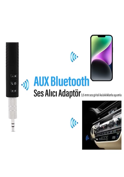 Araç Aux / Oto Teyp Aux Kablosuz Bağlantı Bluetooth Yapma Kiti