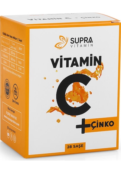 Supra Protein Vitamin C + Çinko Takviye Edici Gıda 28 Saşe
