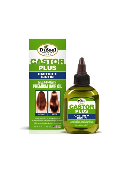 Difeel Castor + Biotin Yavaş Uzayan Saçlara Özel Saç Bakım Yağı 75ml