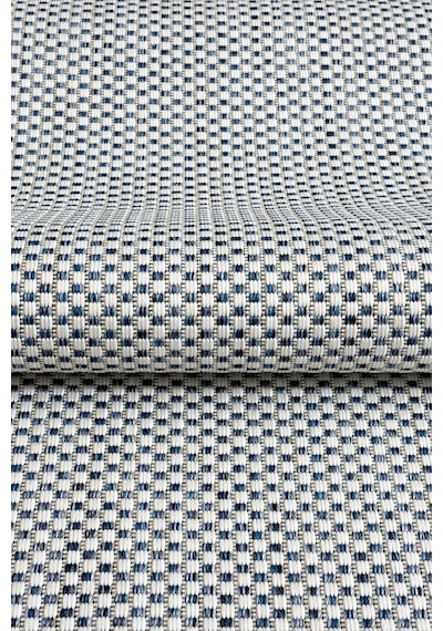 Fresco Ekru Lacivet İskandinav Jüt Yıkanabilir Halı Kilim Balkon Teras Salon Koridor Halısı 20521b Lacivert