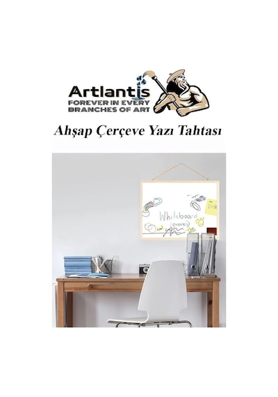 Duvara Monte Beyaz Yazı Tahtası 60x90 Cm 1 Adet Yazı Tahta Kalemi Ve Silgisi Laminant Yazı Tahtası Genel