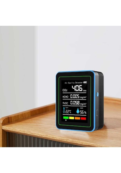Aek-tech 5'li Co2,hcho,tvoc,sıcaklık,nem Dedektör Taşınabilir Ev