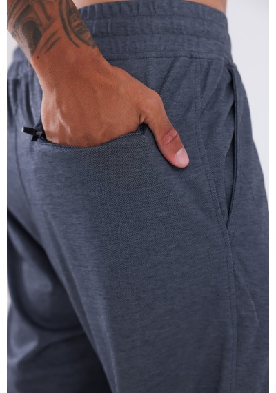 Rowinger Premium Merserize Kumaş Logolu Lastikli Paça Jogger Erkek Eşofman Altı Navyblue