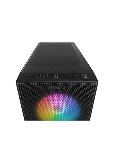 Everest Faced V1 4x12 CM RGB Fan Temper Camlı Mid Tower Oyuncu Kasa
