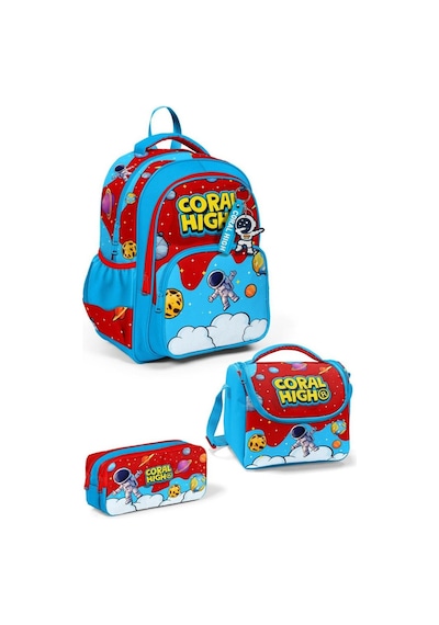 Coral High Astronot Uzay Desenli 3'lü Okul Çanta Seti 33245 Çok  Renkli