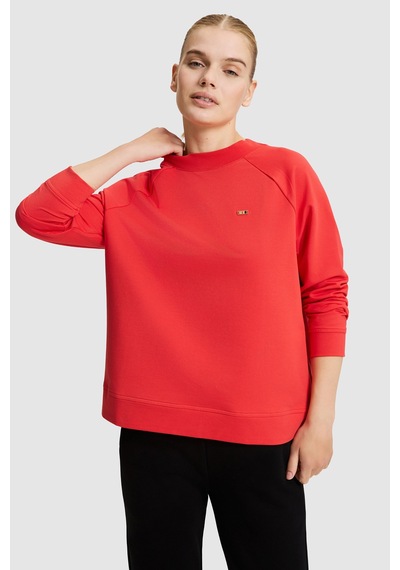 U.S. Polo Assn. Kadın Kırmızı Bisiklet Yaka Basic Sweatshirt 50328980-vr030