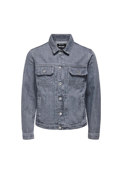 Only & Sons Erkek Geniş Yaka Kot Ceket - 22032036 Gri Only & Sons Erkek Geniş Yaka Kot Ceket - 22032036 Gri