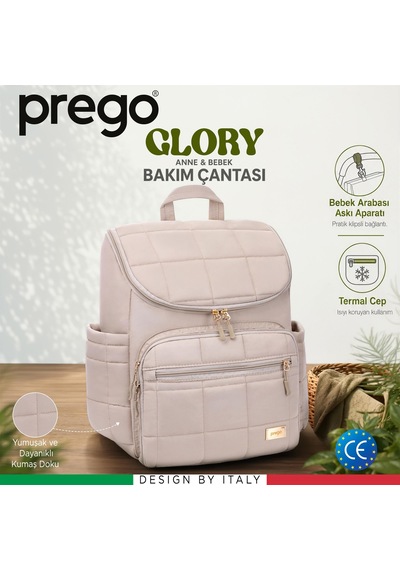 Prego Glory Bebek Bakım Çantası Bej 3070