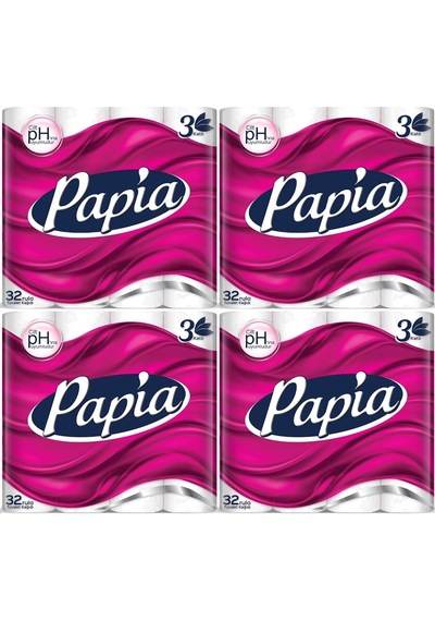 Papia Tuvalet Kağıdı (3 Katlı) 128 Li Pk (4Pk*32)