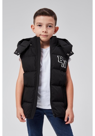 Benitto Kids Kapüşonlu Erkek Çocuk Şişme Yelek 51310 Siyah