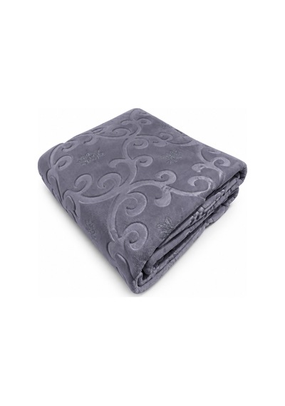 Embos Pırıltı Çift Kişilik Battaniye Gri-silver Simli 220x240