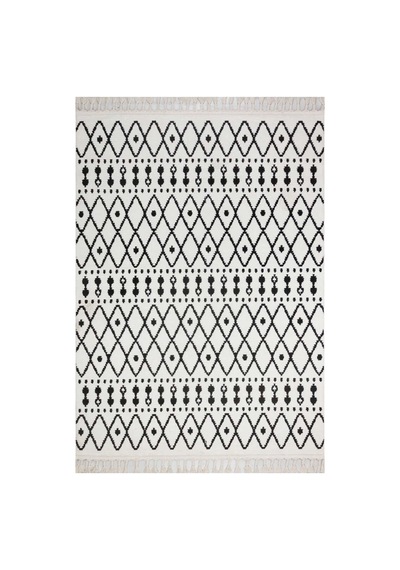 Havana İskandinav Tarz Kilim Desenli Makina Halısı Hv06 Siyah