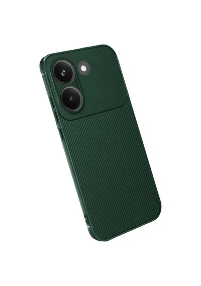Xiaomi Poco X8 Pro Uyumlu Auto Focus Karbon Kapak - Koyu Yeşil