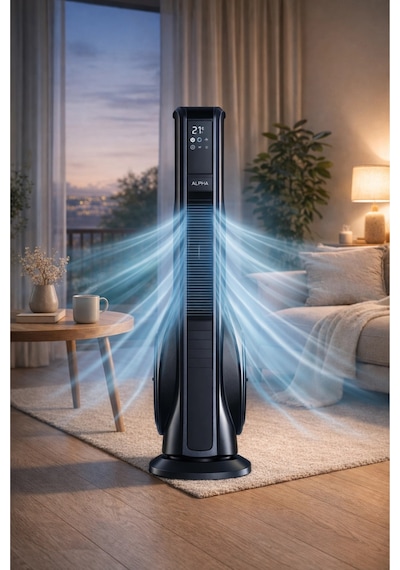 Auhma Acfn09 Turbo Akıllı Fan - Hava Temizleme & Aromaterapi Özellikli - 70w Kule Tipi Fan