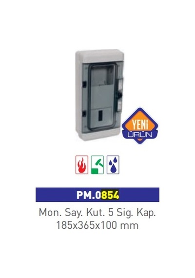 Çetsan Pm.0854 Monofaze Sayaç Kutusu 5 Sigorta Kapasiteli