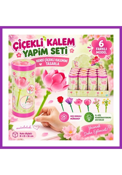 Bezos Çiçekli Kalem Yapım Seti Bty