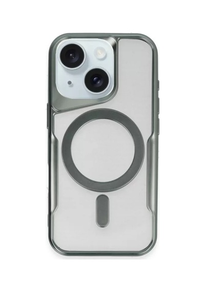 Newface Apple İphone 15 Plus Kılıf Boyi Magsafe Silikon Kapak - Yeşil