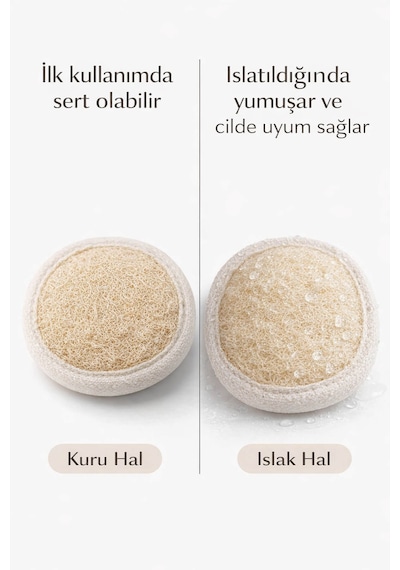 Mini Doğal Bakım Seti - Yüz Kesesi + Vücut Kesesi - Arındırıcı Peeling & Gözenek Sıkılaştırıcı 2'li Set