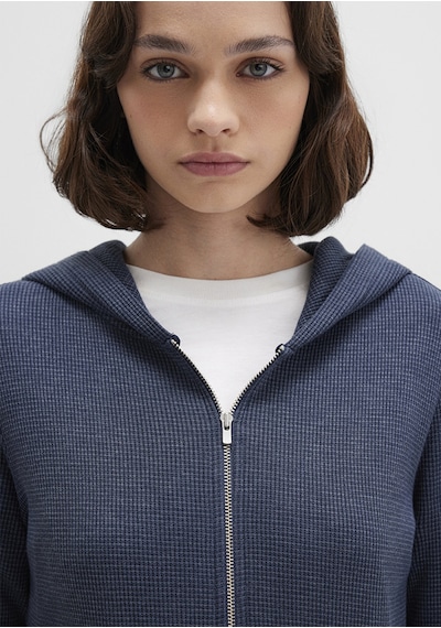 Mavi - Fermuarlı Dokulu Lacivert Sweatshirt 1613383-32184 Lacivert Mavi - Fermuarlı Dokulu Lacivert Sweatshirt 1613383-32184 Lacivert
