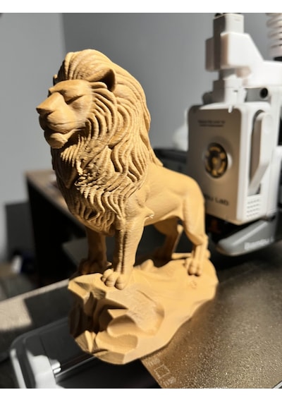 13cm Aslan Figürü Modern Tasarım Pla Biblo Güç Temalı Aslan Heykelcik