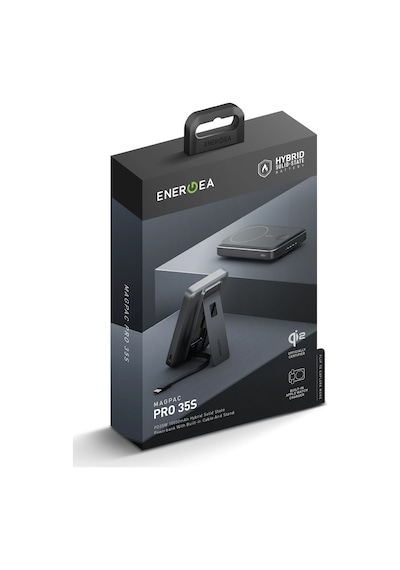 Energea Magpac Pro 35s 10.000 Mah 35w Type-c Dahili Kablolu 15w Qi2 Telefon Saat Magsafe Powerbank Siyah
