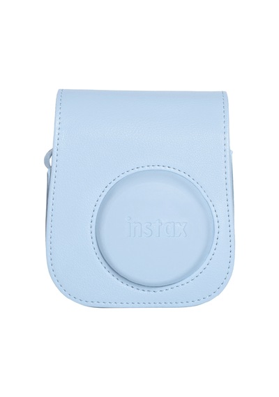 Fujifilm Instax Mini 12 Fotoğraf Makinesi + Çerçeve + Deri Kılıf Seti Mavi