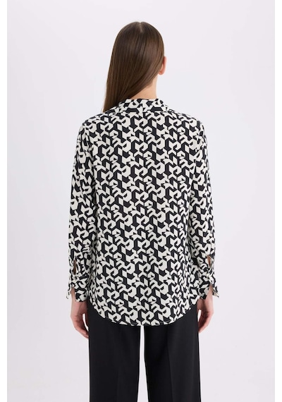 DeFacto Regular Fit Baskılı Uzun Kollu Gömlek I8266AZ25SPBK81