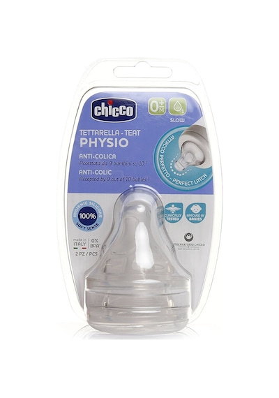 Chicco Wellbeing Biberon Emziği 0 Ay+ Yavaş Akış 2'li 2 Adet