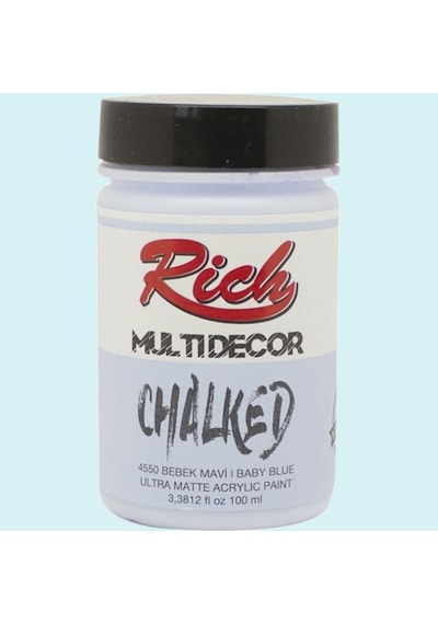 Rich Multi Decor Chalked Akrilik Boya 100Ml 4550 Bebek Mavi