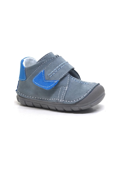 Rakerplus Popeye Hakiki Deri Gri Mavi İlk Adım Unisex Bebek Ayakkabısı Gri