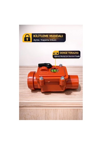 Tr Ø50 Mm Pvc Pis Su Çekvalfi, Lavabo Gideri İçin Koku Ve Taşkın Önleyici, Geri Akış Önleyici, Kilitleme Mandal Genel