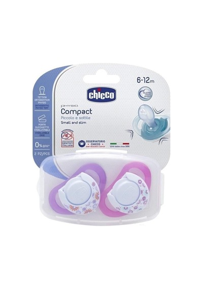 Chicco Physio Compact 2Li Silikon Emzik 12 Ay+ Kız