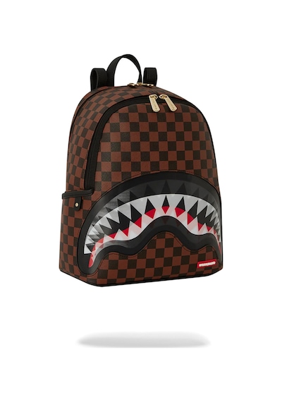 Sprayground Lenticular Effects Savage Köpekbalığı Sırt Çantası, Suya Dayanıklı, Suni Deri Kahverengi