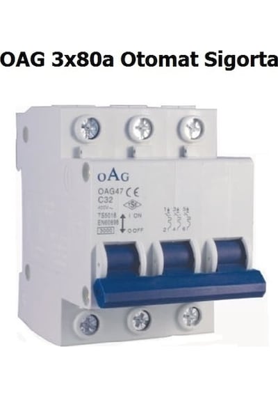 Oag 3x80 Amper Trifaze Otomat Sigorta
