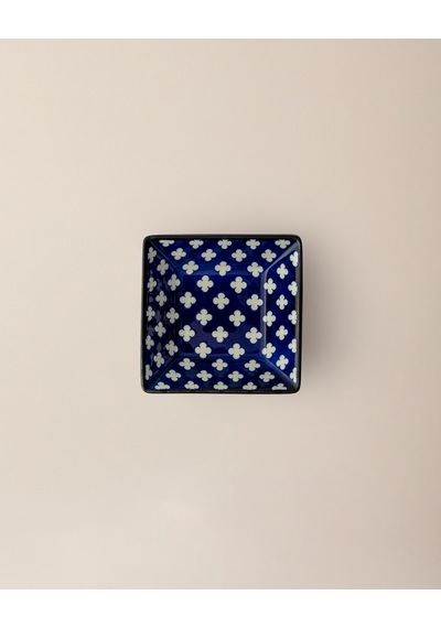 Reve Bleu Raye Kare Tabak - 12 Cm - Mavi/beyaz 8684427225844 Çok Renkli