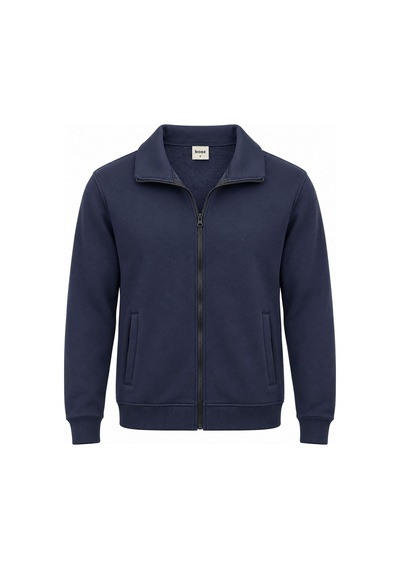 Classics Men Tam Fermuarlı Yakalı Ceket - 7772 Lacivert
