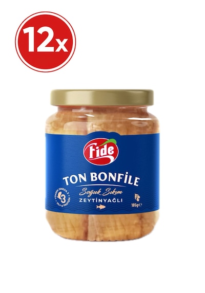 Fide Ton Bonfile Soğuk Sıkım Zeytinyağlı 12 X 185 Gr