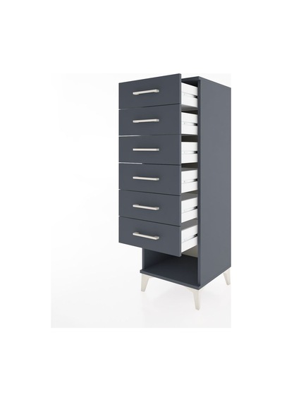 Hyperion Dolap 6 Çekmeceli 44x44x134 Antrasit-antrasit Antrasit Hyperion Dolap 6 Çekmeceli 44x44x134 Antrasit-antrasit Antrasit