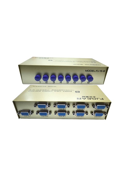8 Port Vga Switch Paylaşım Anahtar 8 Girişi 1 Çıkışlı Vga Switch