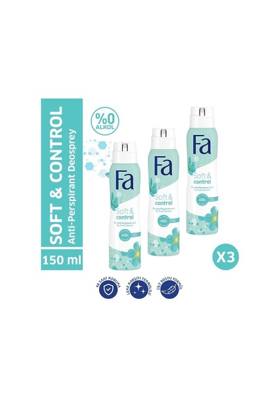 Fa Soft&Control Kadın Sprey Deodorant 150 ML x 3