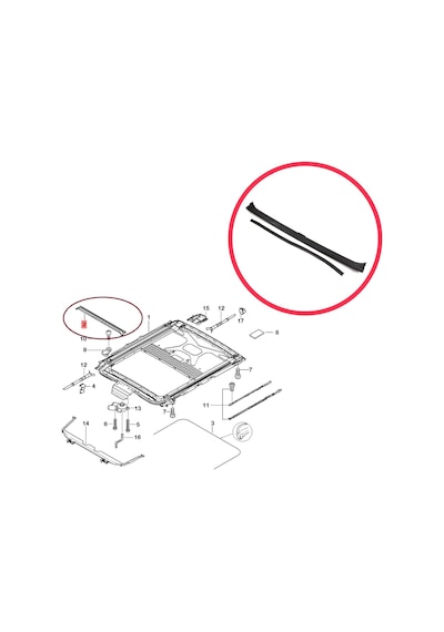 Bmw 5 E39 1996-2003 X5 E53 2000-2006 İçin Sunroof Yağmur Oluğu