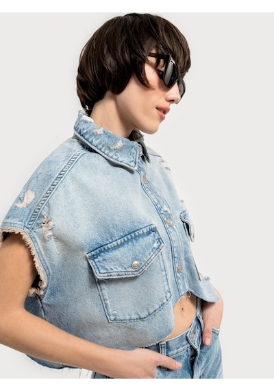 LOFT Oversize Kadın Yelek Lf2036028 Q1.v1 Denim