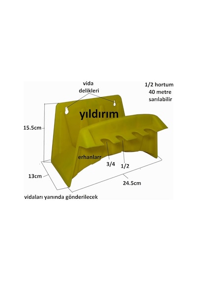 Hortum Sarma Aparatı Duvara Monte Pratik 40 Mt